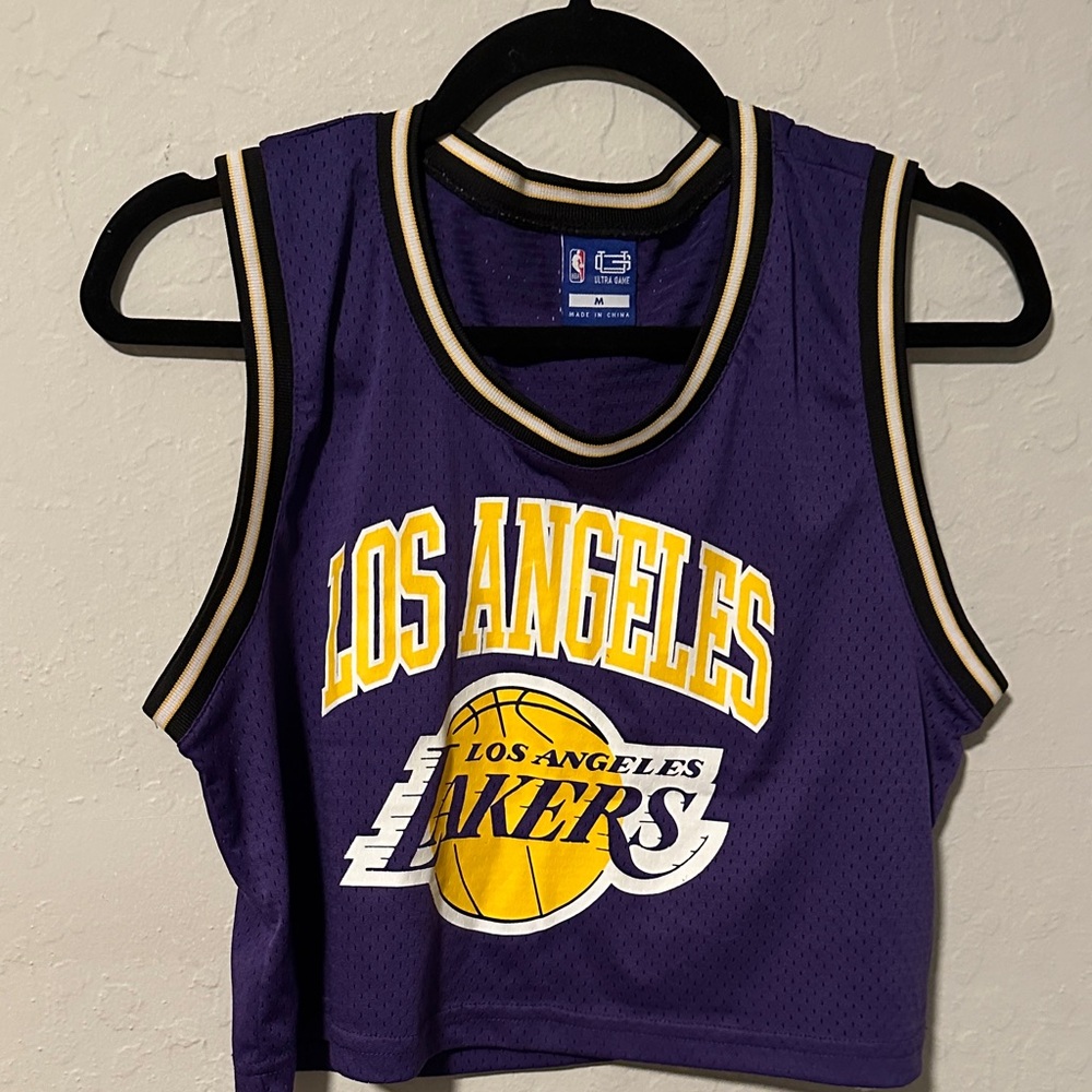 Purple Los Angeles Lakers Crop Top M